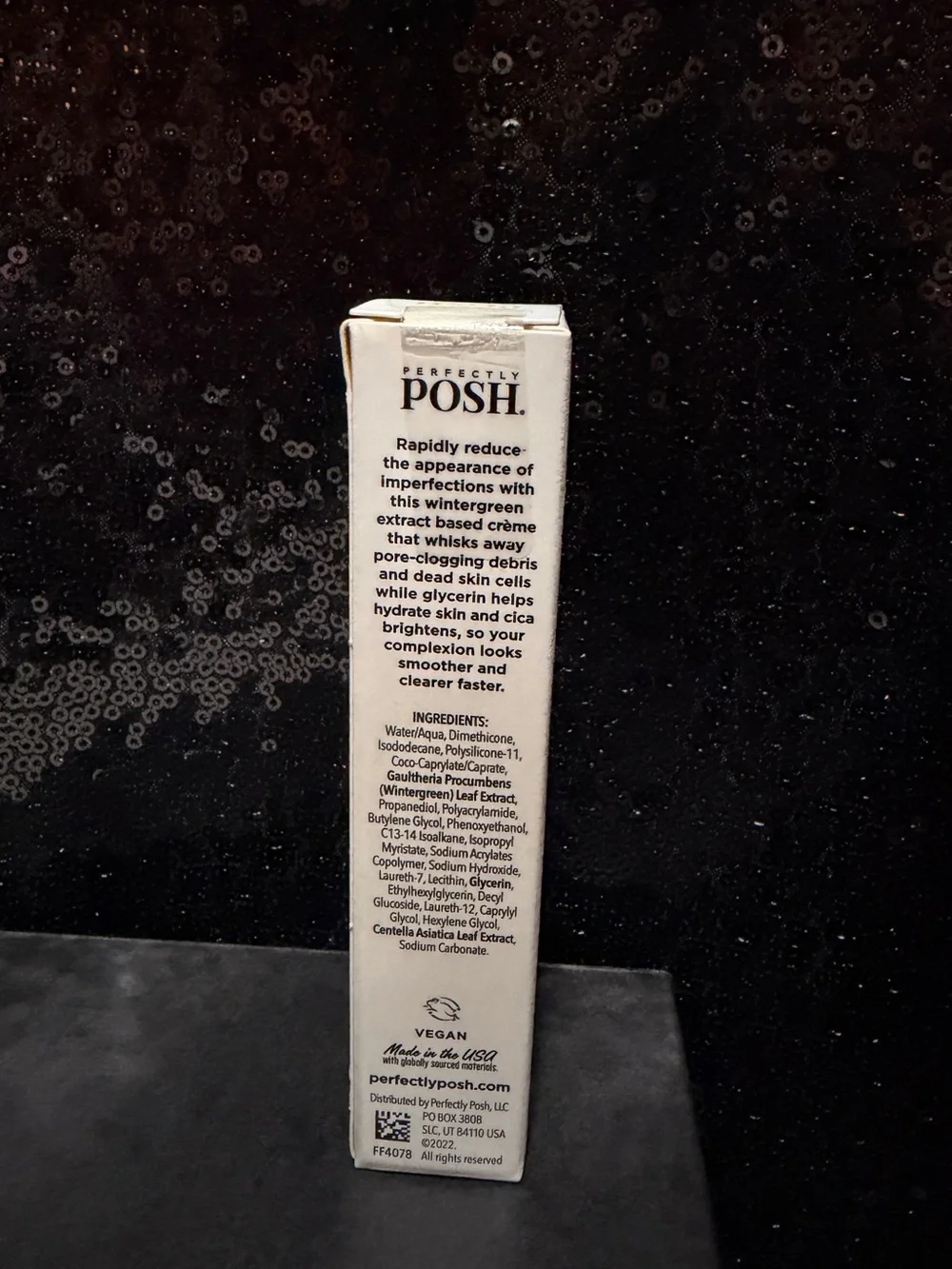 Perfectly Posh White Spot Treatment Tube with Yellow & Blue Lightning Graphic
